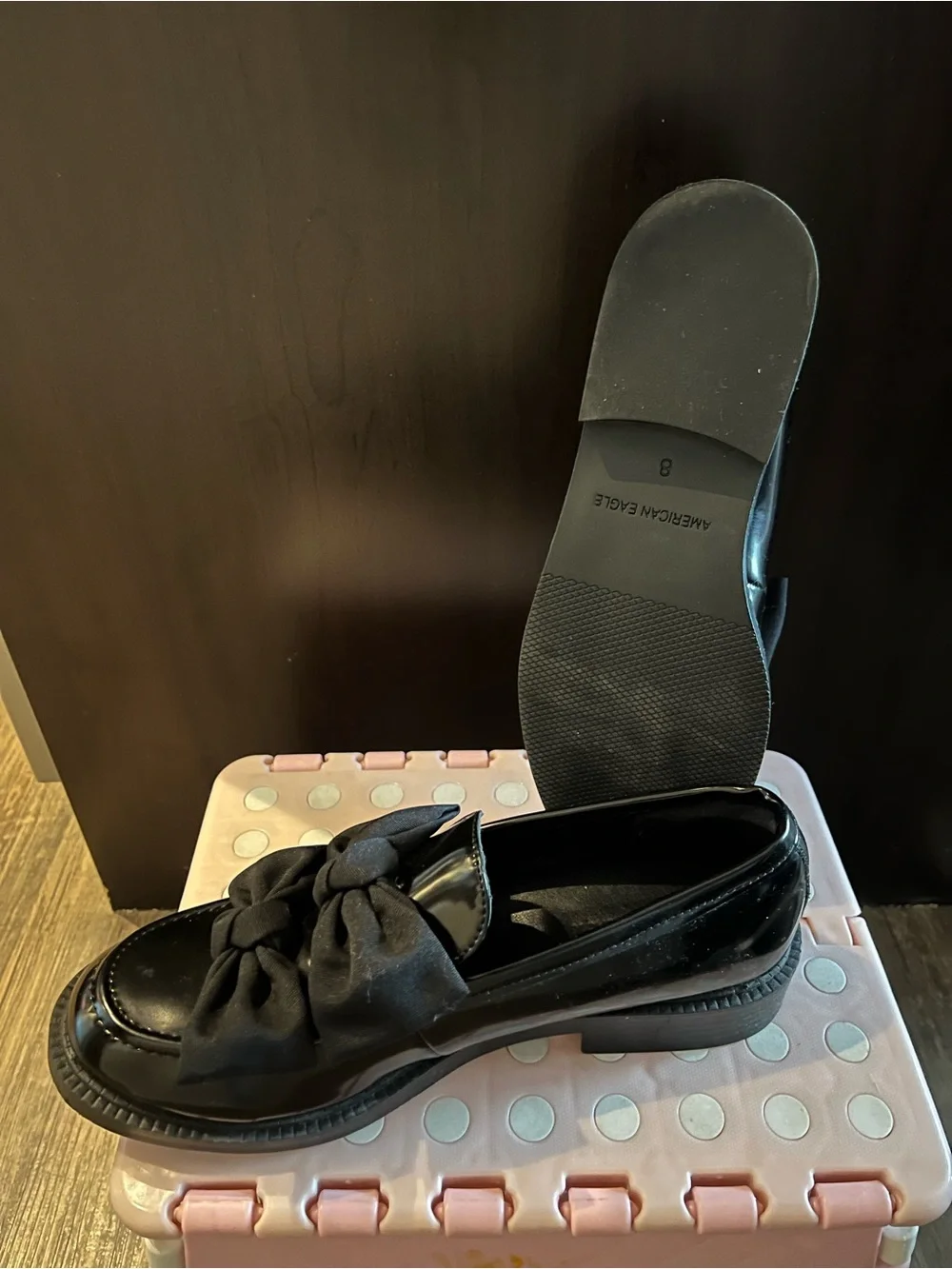 Banana Republic Black Bow Loafers
